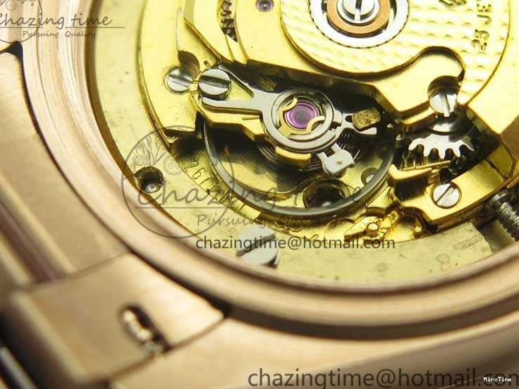 MiroTime 0210 Flexible DateJust 28mm RG BP Maker Best Edition Ice Blue Diam Dial Fluted Bezel On RG Bracelet ETA 3444